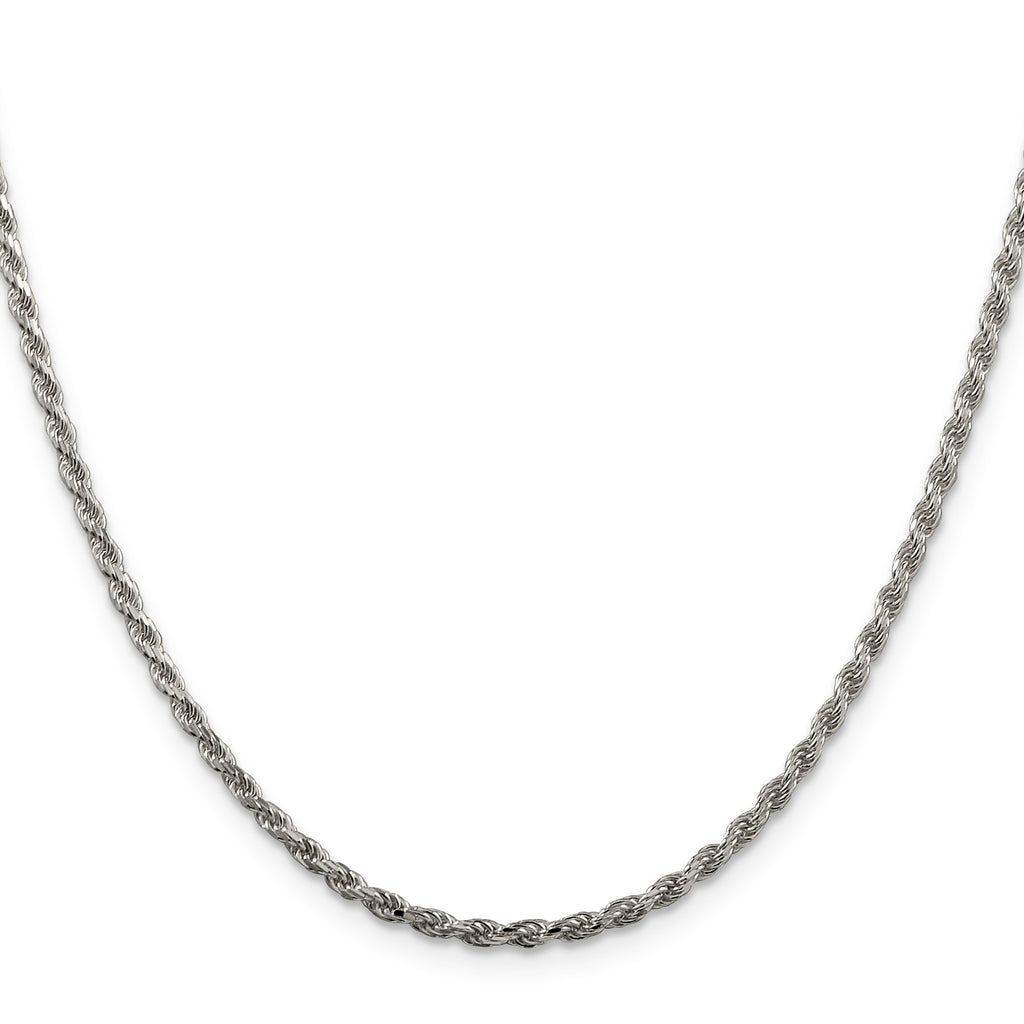 Diamond-Cut Rope Chain in Gold-Plated Sterling Silver, 2.25mm - Sophia Jewelers