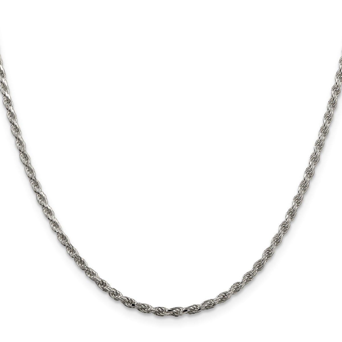 Diamond-Cut Rope Chain in Gold-Plated Sterling Silver, 2.25mm - Sophia Jewelers