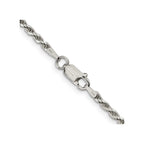 Diamond-Cut Rope Chain in Gold-Plated Sterling Silver, 2.25mm - Sophia Jewelers