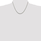 Sterling Silver 2.25mm Diamond-Cut Rope Chain w/ ext.