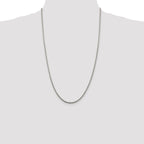 Sterling Silver 2.25mm Diamond-Cut Rope Chain Anklet