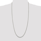 Sterling Silver 2.25mm Diamond-Cut Rope Chain Anklet