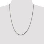 Sterling Silver Rhodium-plated 2.25mm Diamond-Cut Rope Chain