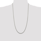 Sterling Silver Rhodium-plated 2.25mm Diamond-Cut Rope Chain