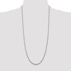 Sterling Silver Rhodium-plated 2.25mm Diamond-Cut Rope Chain
