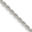 Sterling Silver 2.25mm Diamond-Cut Rope Chain w/ ext.
