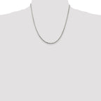 Sterling Silver 2.5mm Diamond-Cut Rope Chain Anklet