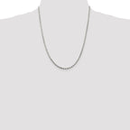 Sterling Silver 2.5mm Diamond-Cut Rope Chain w/ ext.