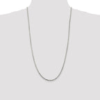 Sterling Silver 2.5mm Diamond-Cut Rope Chain Anklet