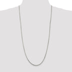 Sterling Silver 2.5mm Diamond-Cut Rope Chain Anklet