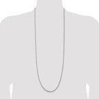 Sterling Silver 2.5mm Diamond-Cut Rope Chain Anklet