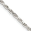 Sterling Silver 2.5mm Diamond-Cut Rope Chain w/ ext.