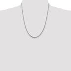 Sterling Silver 2.75mm Diamond-Cut Rope Chain w/ ext.