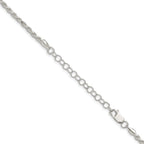 Sterling Silver 2.75mm Diamond-Cut Rope Chain w/ ext.