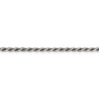 Sterling Silver Rhodium-plated 2.75mm Diamond-Cut Rope Chain