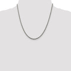 Sterling Silver Rhodium-plated 2.75mm Diamond-Cut Rope Chain