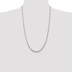 Sterling Silver Rhodium-plated 2.75mm Diamond-Cut Rope Chain