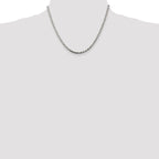 Sterling Silver Diamond-Cut Rope Chain Necklace 3.2mm
