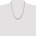 Sterling Silver 3.2mm Diamond-Cut Rope Chain