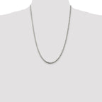 Sterling Silver 3.2mm Diamond-Cut Rope Chain