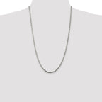 Sterling Silver 3.2mm Diamond-Cut Rope Chain