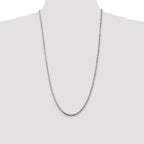 Sterling Silver 3.2mm Diamond-Cut Rope Chain