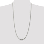 Sterling Silver 3.2mm Diamond-Cut Rope Chain