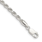 Sterling Silver 3.2mm Diamond-Cut Rope Chain