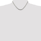 Sterling Silver 3.75mm Diamond-Cut Rope Chain