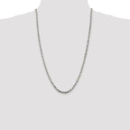 Sterling Silver Diamond-Cut Rope Chain Necklace 3.75mm