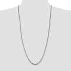Sterling Silver 3.75mm Diamond-Cut Rope Chain