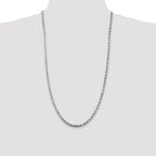 Sterling Silver 4.25mm Diamond-cut Rope Chain