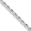 Sterling Silver Rhodium-Plated Diamond-Cut Rope Chain Necklace 4.25mm