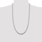 Sterling Silver 5.75mm Diamond-cut Rope Chain