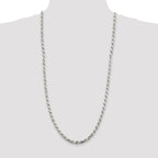 Sterling Silver 5.75mm Diamond-cut Rope Chain