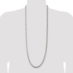 Sterling Silver 6.5mm Diamond-cut Rope Chain