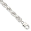 Sterling Silver 7.8mm Diamond-cut Rope Chain