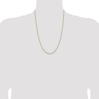 Sterling Silver And Vermeil 1.85mm Diamond-cut Rope Chain
