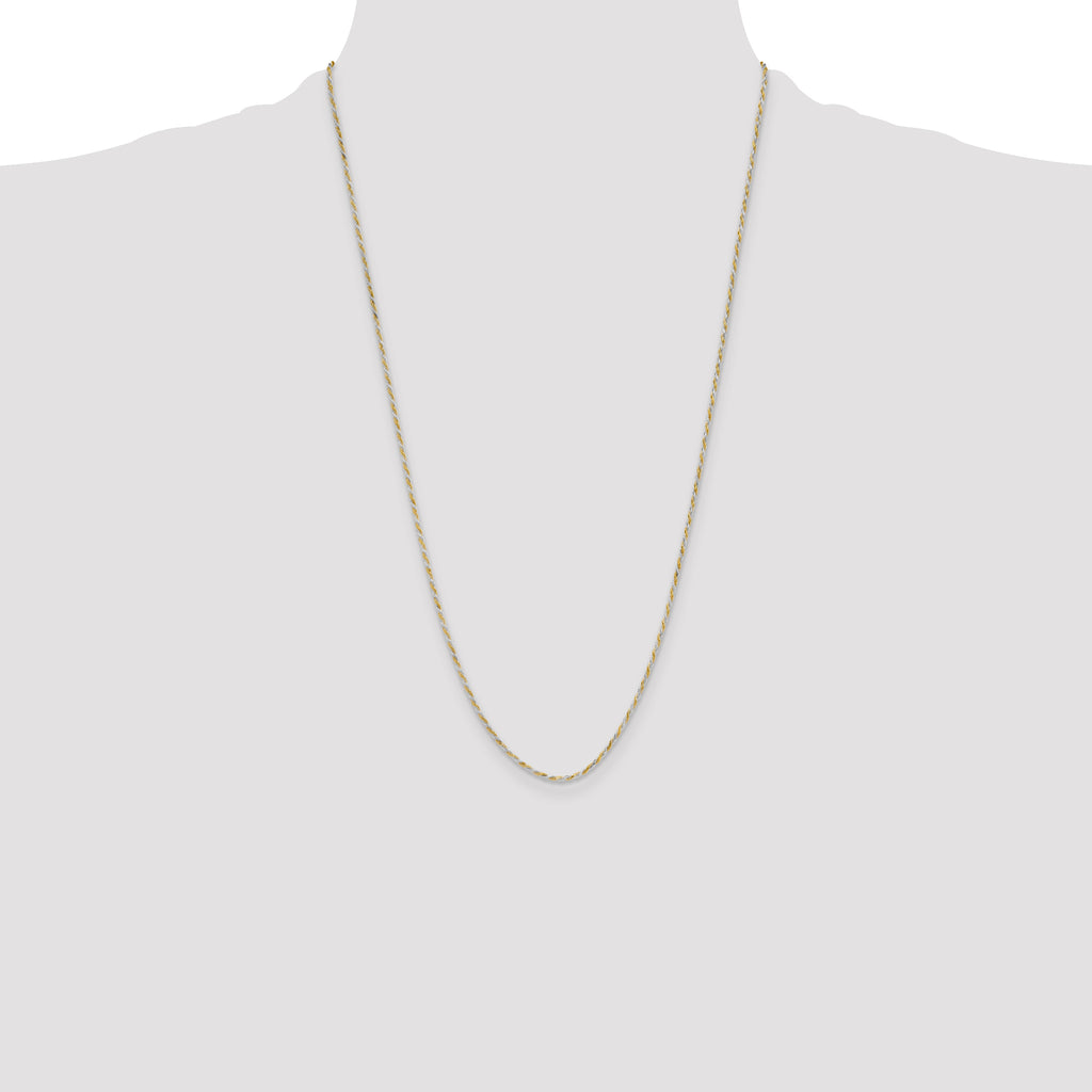 Sterling Silver And Vermeil 1.85mm Diamond-cut Rope Chain