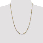 Sterling Silver And Vermeil 2.5mm Diamond-cut Rope Chain