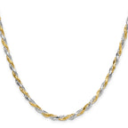 Sterling Silver And Vermeil 3.5mm Diamond-cut Rope Chain