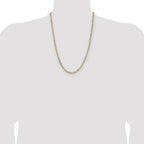 Sterling Silver And Vermeil 3.5mm Diamond-cut Rope Chain