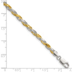 Sterling Silver And Vermeil 3.5mm Diamond-cut Rope Chain