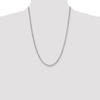 Sterling Silver Polished 3.0mm Double Diamond-cut Curb Chain