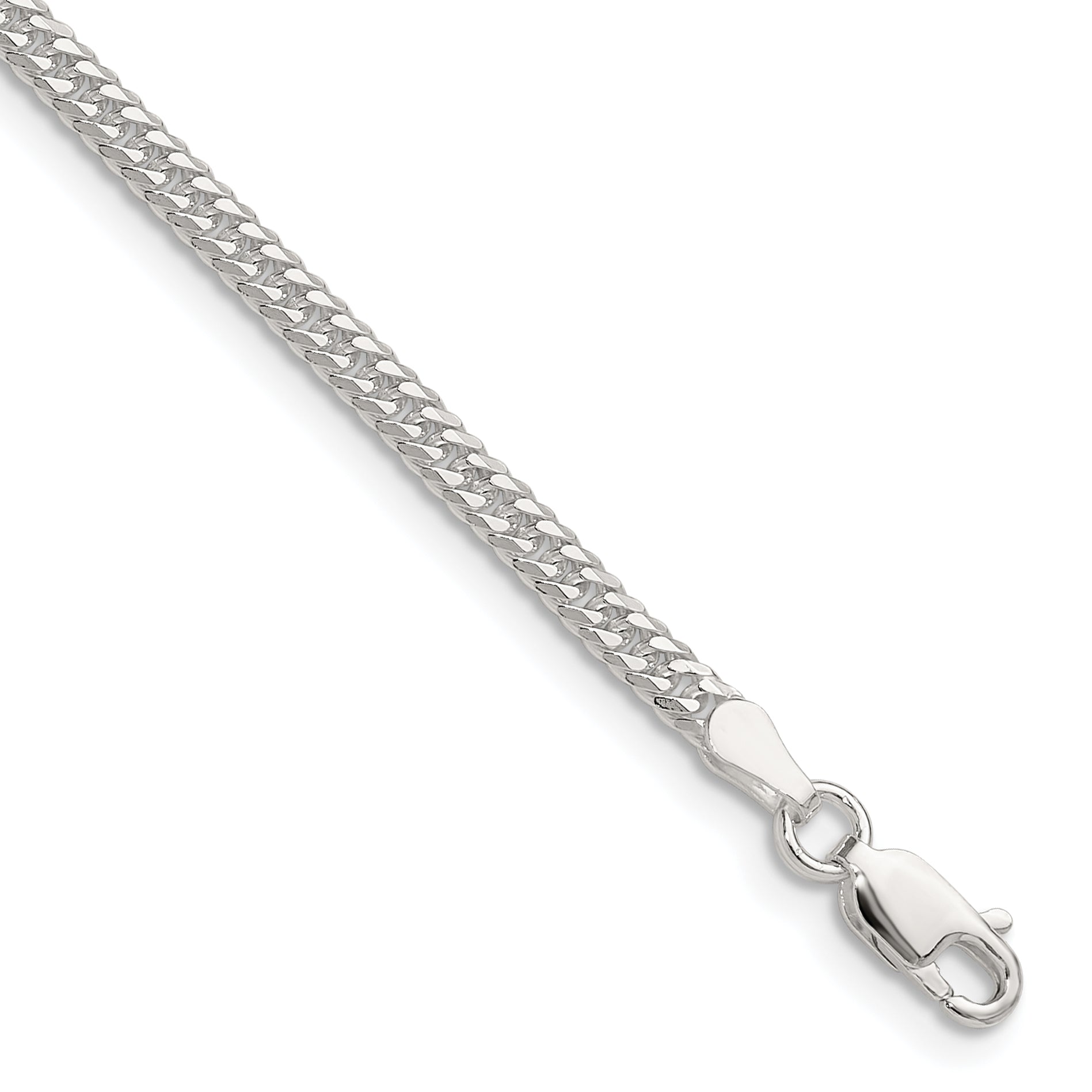 Sterling Silver Polished 3.0mm Double Diamond-cut Curb Chain Main image