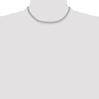 Sterling Silver Polished 3.9mm Double Diamond-cut Curb Chain