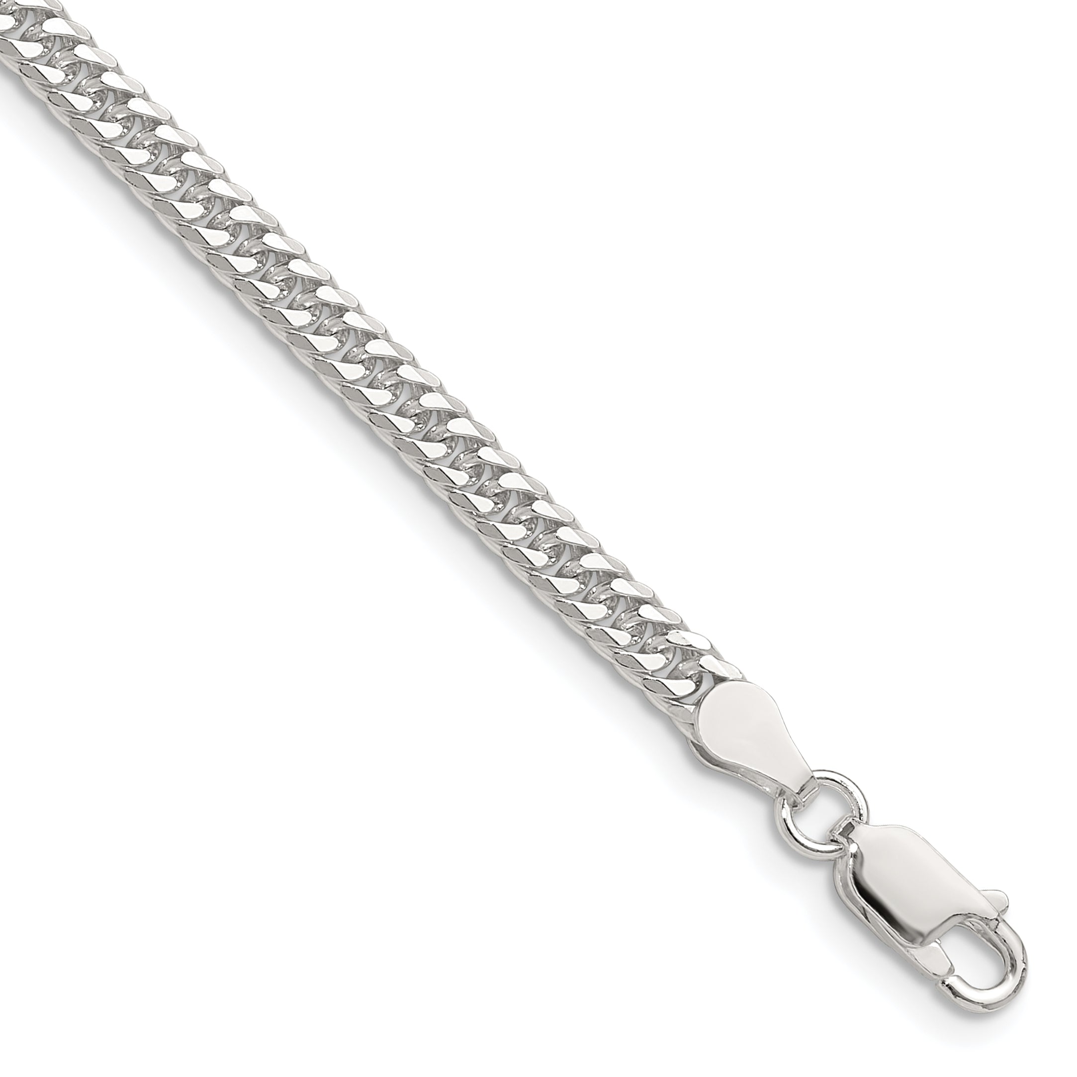 Sterling Silver Polished 3.9mm Double Diamond-cut Curb Chain Main image