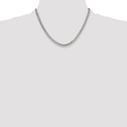 Sterling Silver Polished 4.8mm Double Diamond-cut Curb Chain