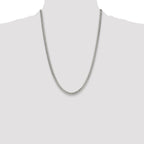 Sterling Silver Polished 4.8mm Double Diamond-cut Curb Chain