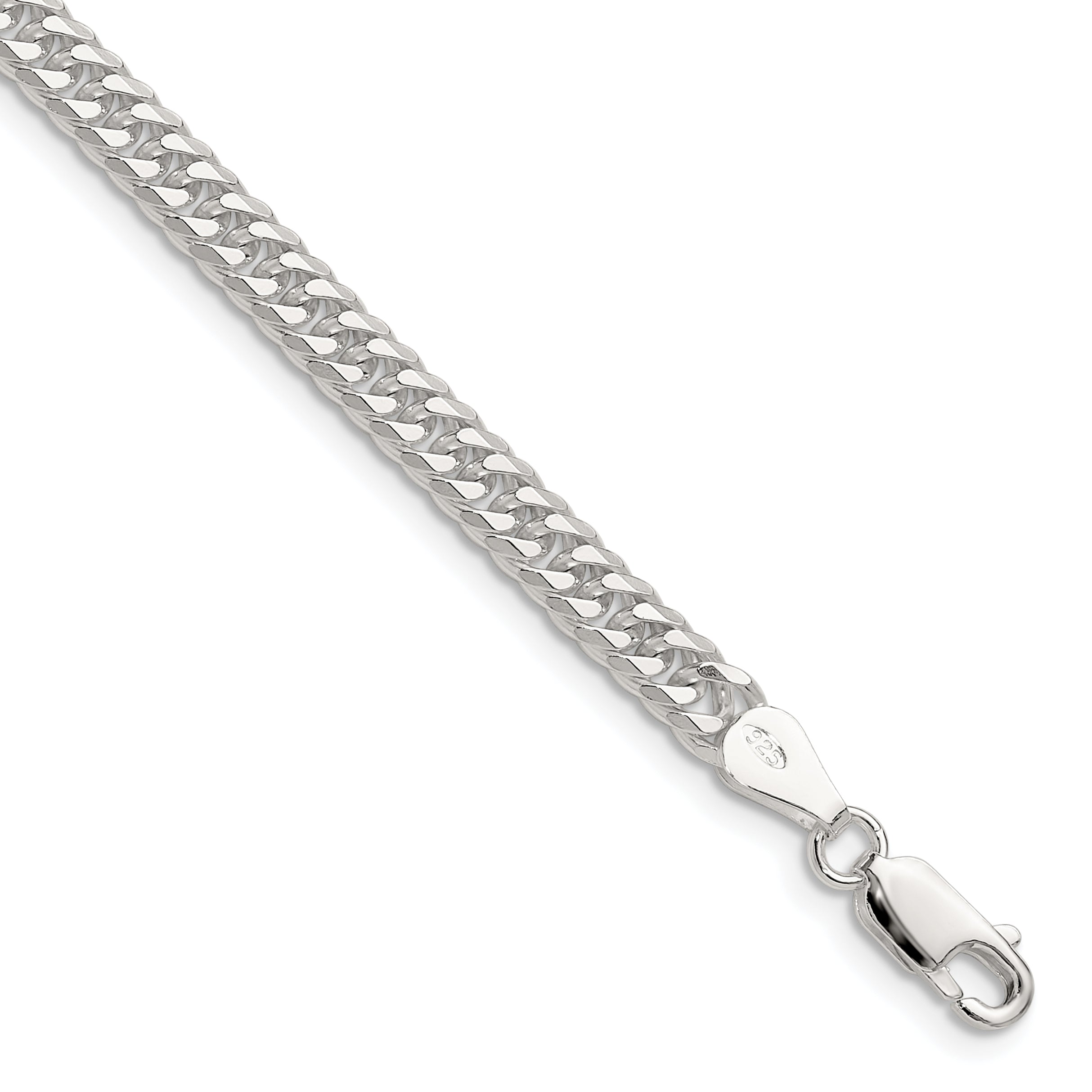 Sterling Silver Polished 4.8mm Double Diamond-cut Curb Chain Main image